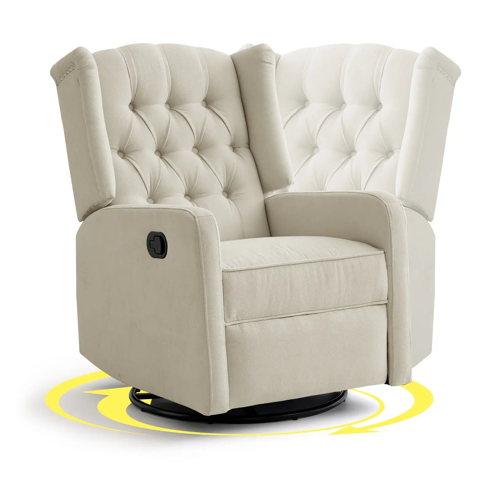 Swivel Rocker Recliner Chair#Color_Beige