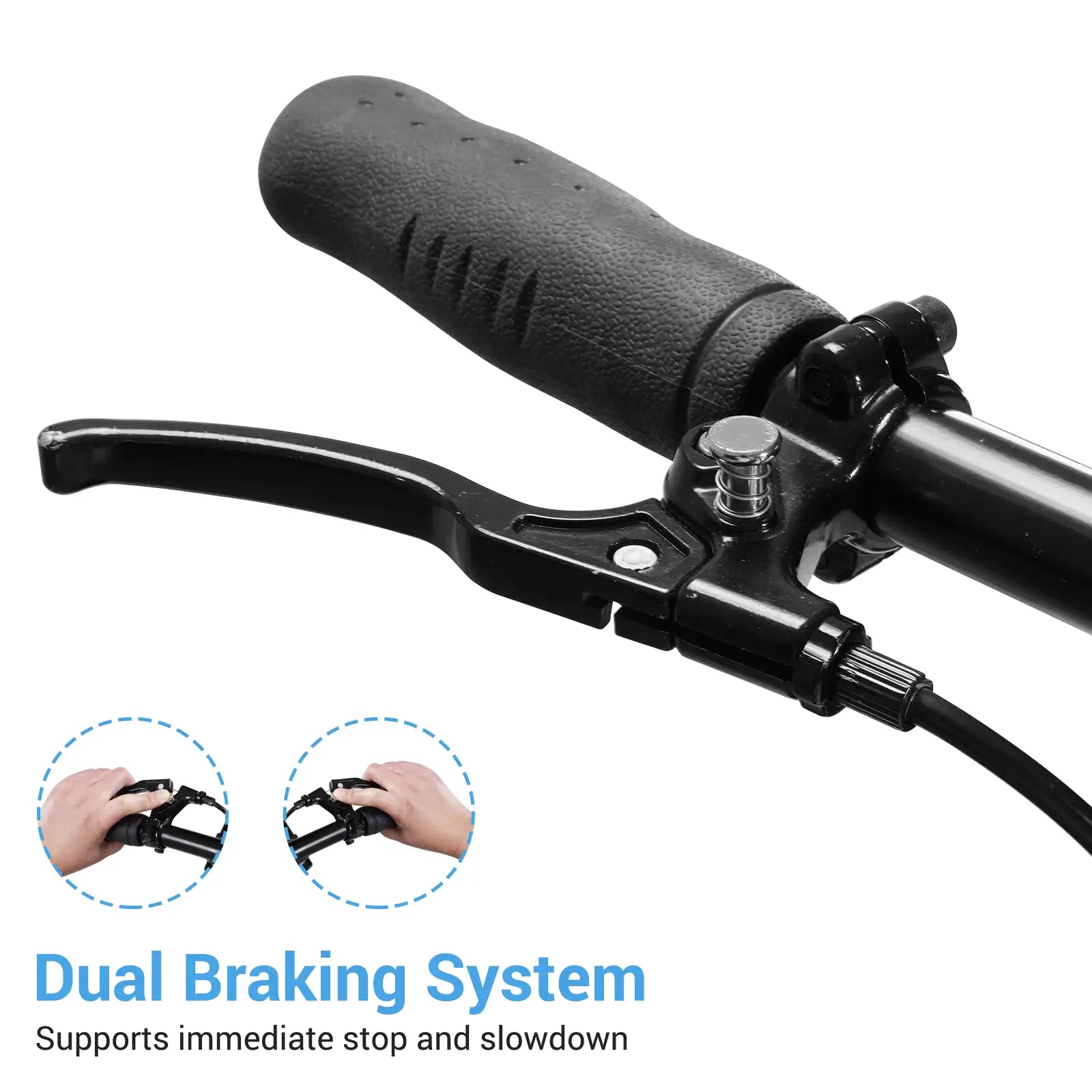 All Terrain Foldable Knee Scooter Walker Dual Braking System