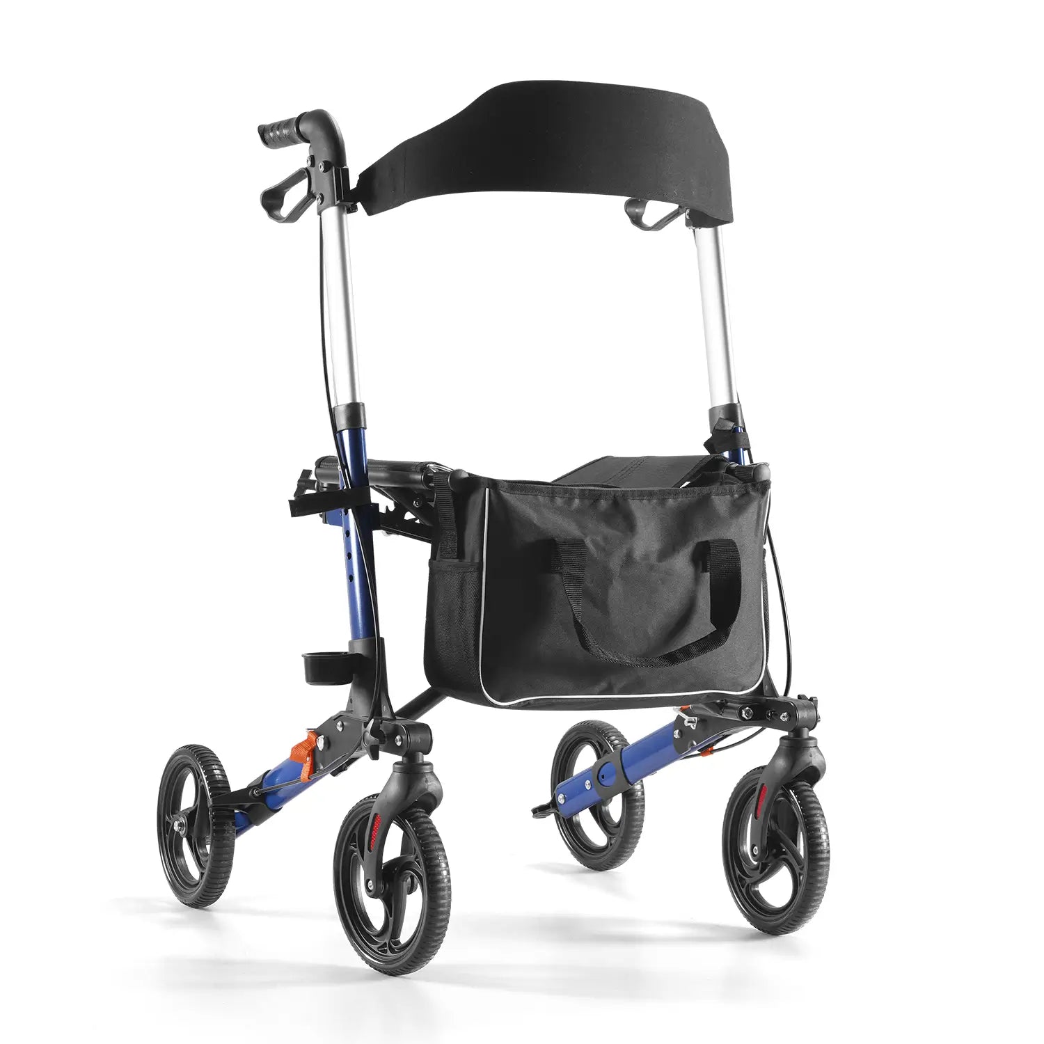 Folding Rolling Walker for Seniors with Seat Blue
