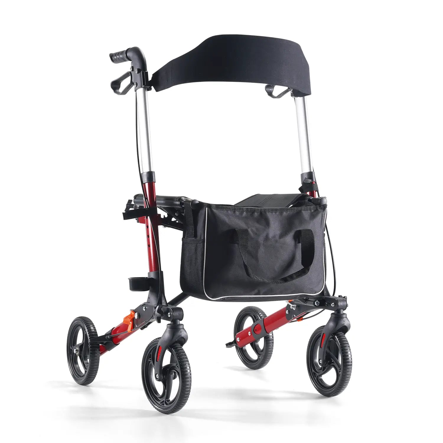 Folding Rolling Walker for Seniors with Seat Red