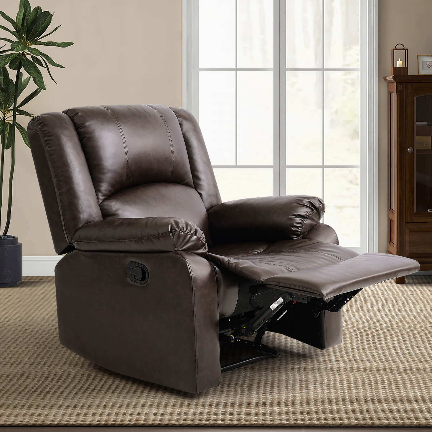 soulout manual recliner brown