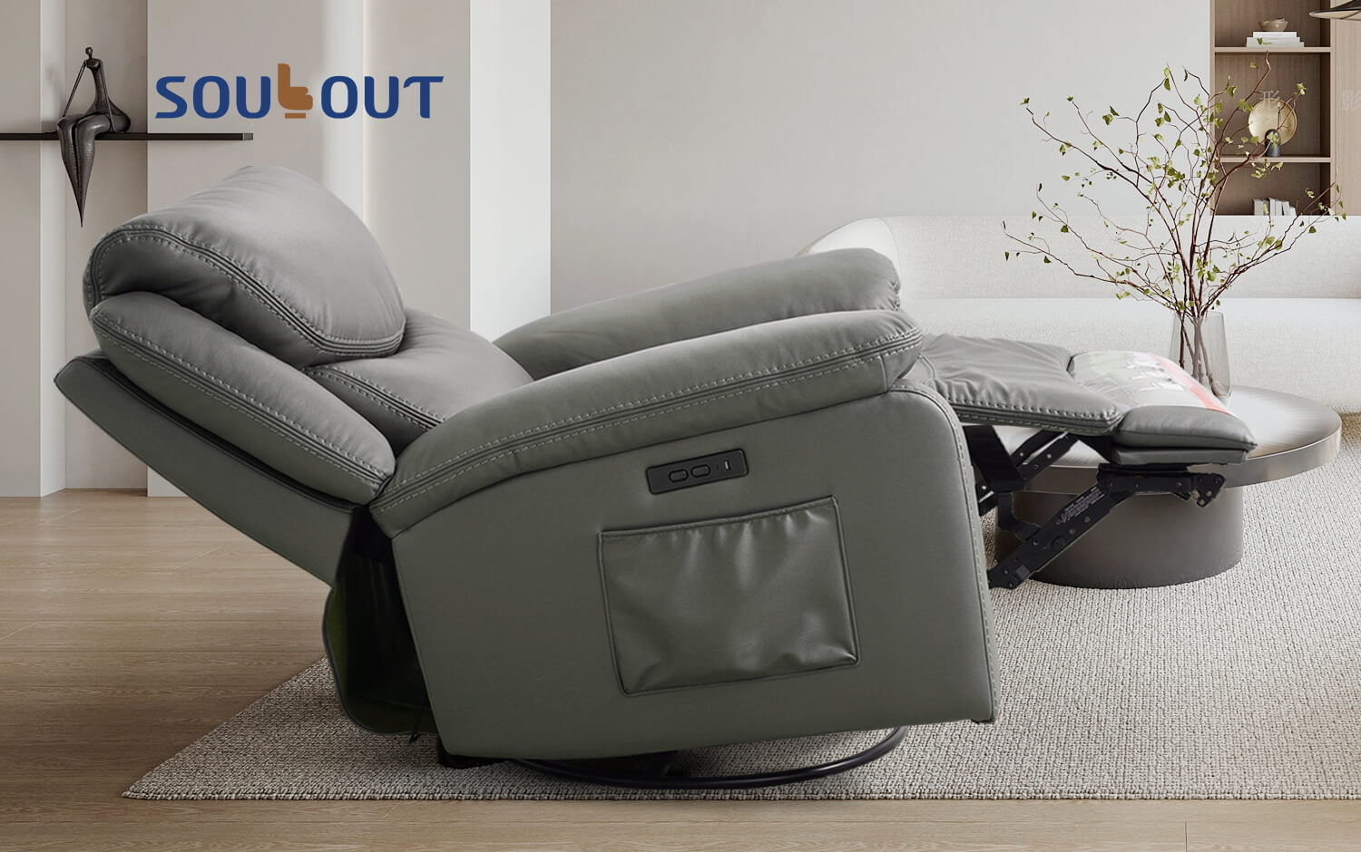 Soulout Swivel Glider Rocking Recliner