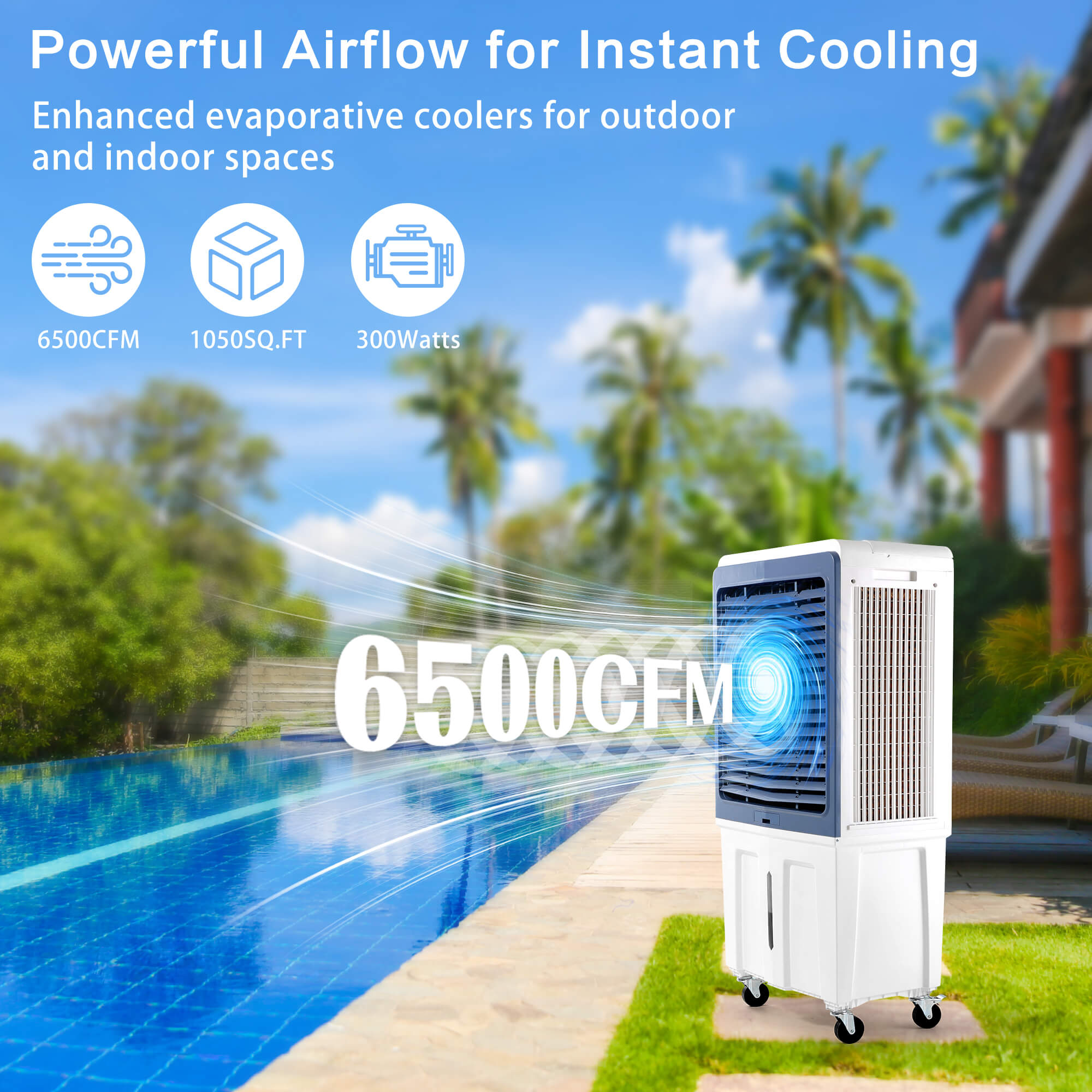 Evaporative Air Cooler 6500CFM#Style_6500 CFM