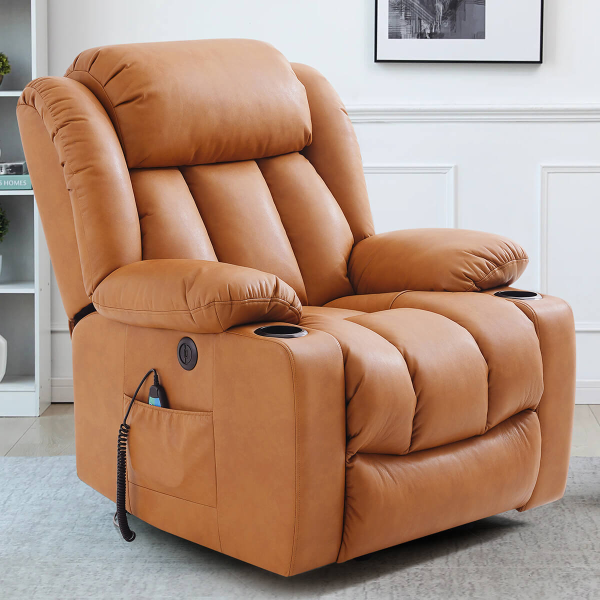 Soulout Luxury Lift Chair Recliners With Massage and Heating, Orange