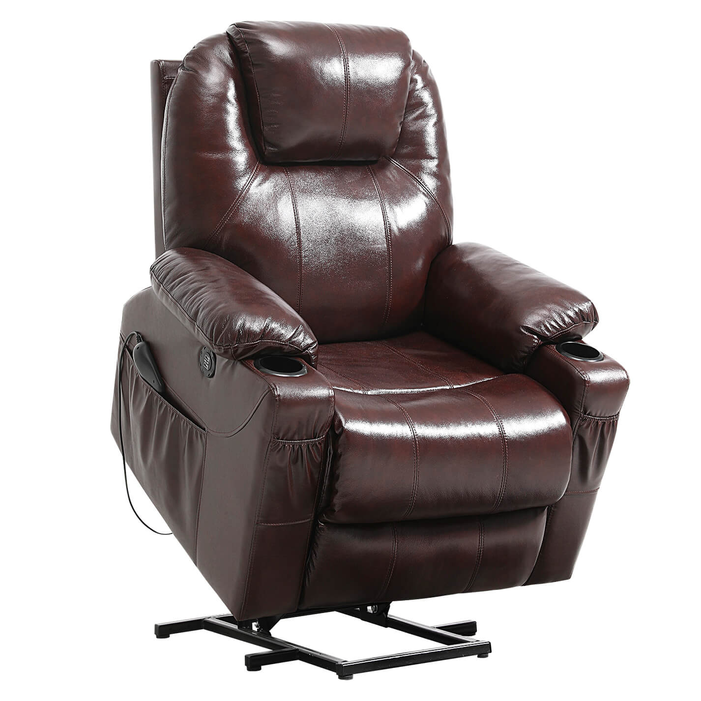 Soulout genuine leather brown lift chairs#Color_Brown