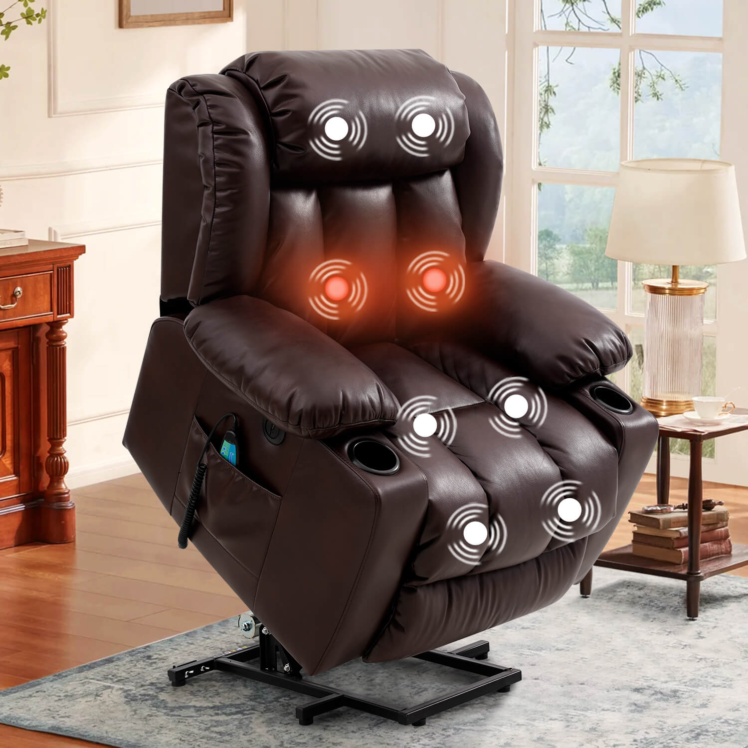 Soulout Luxury Lift Chair Recliner with Heat and Massage Point
