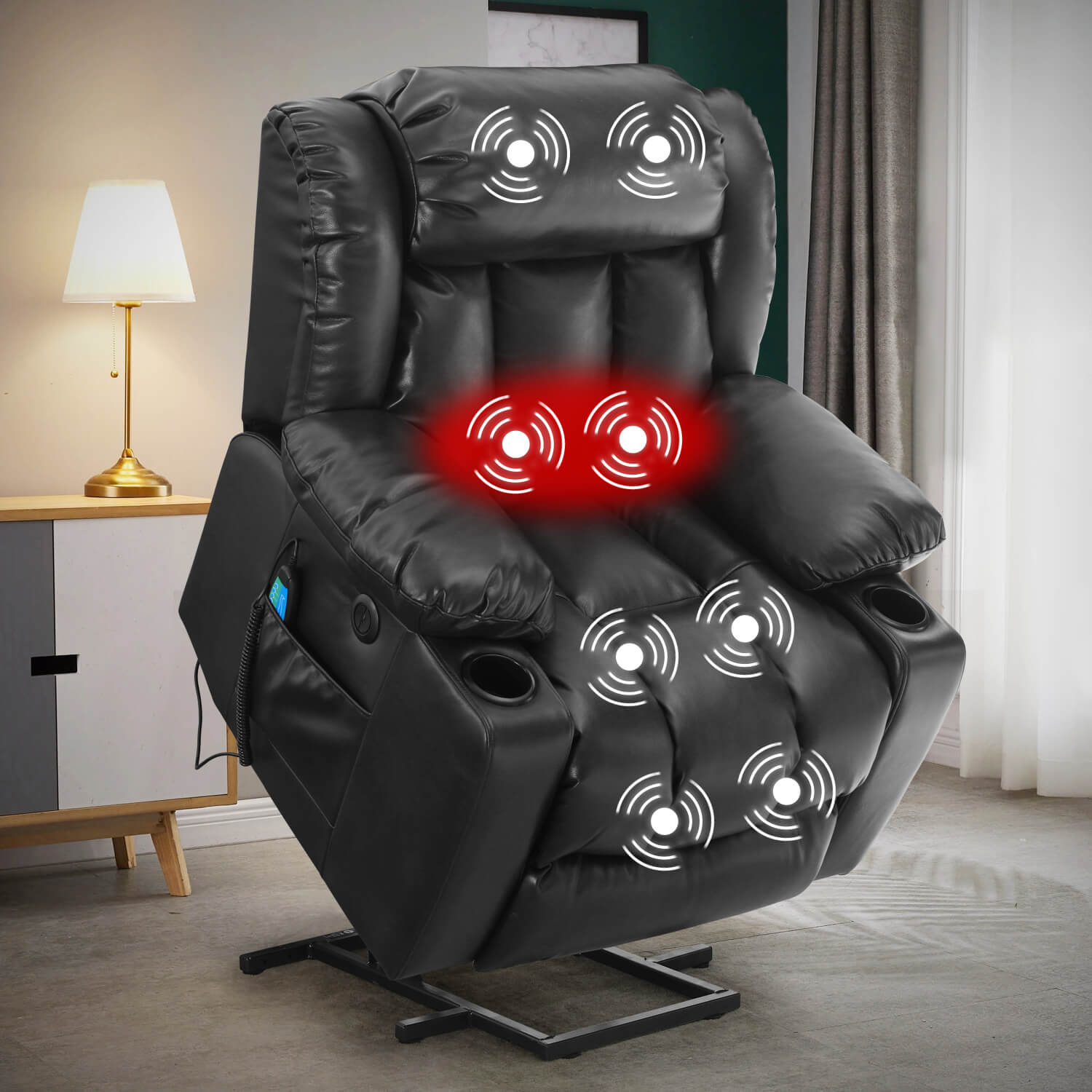 soulout power lift chair recliners for elderly for heat and mssage grey