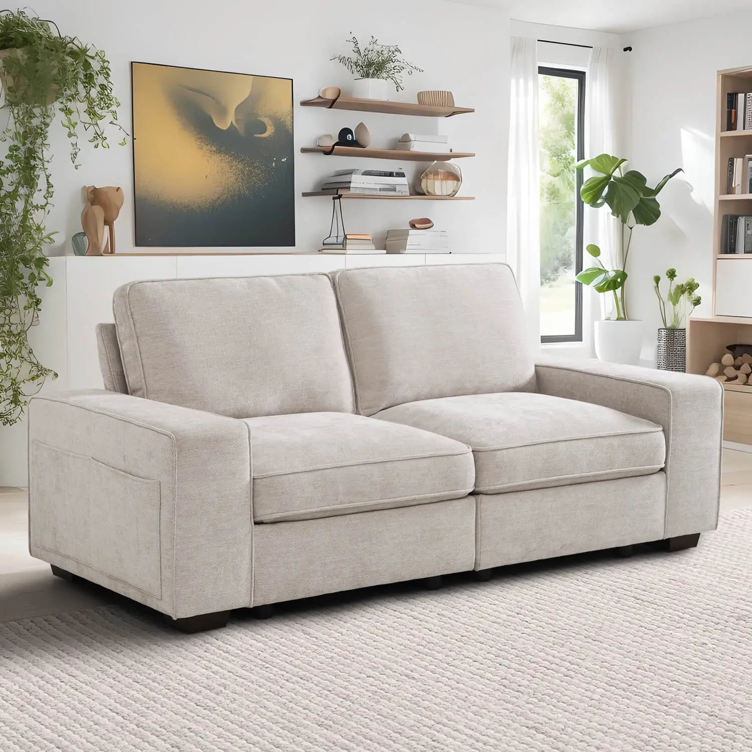 SOULOUT modular sectional sofa with storage -loveseat -Product Side#Style_Loveseat