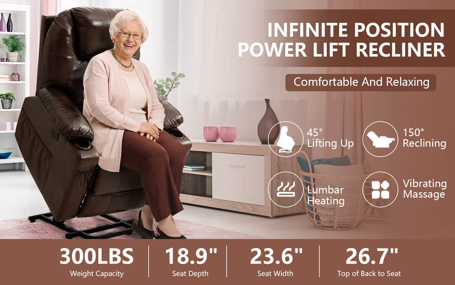 Soulout lift recliner chair helps the elderly stand up