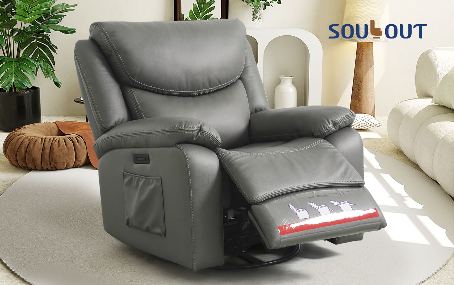 Shurtleff power discount swivel glider recliner