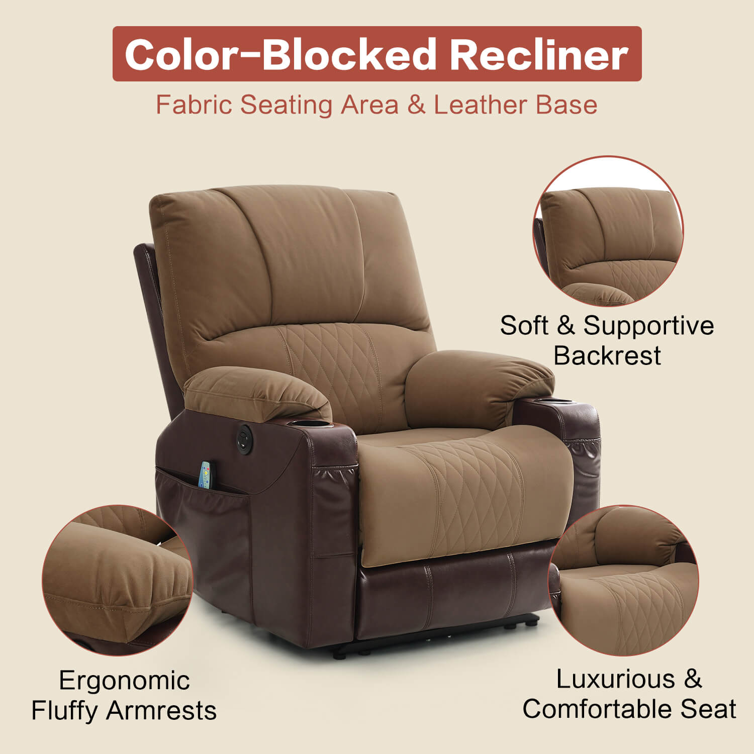 Swivel rocker discount recliner wall hugger