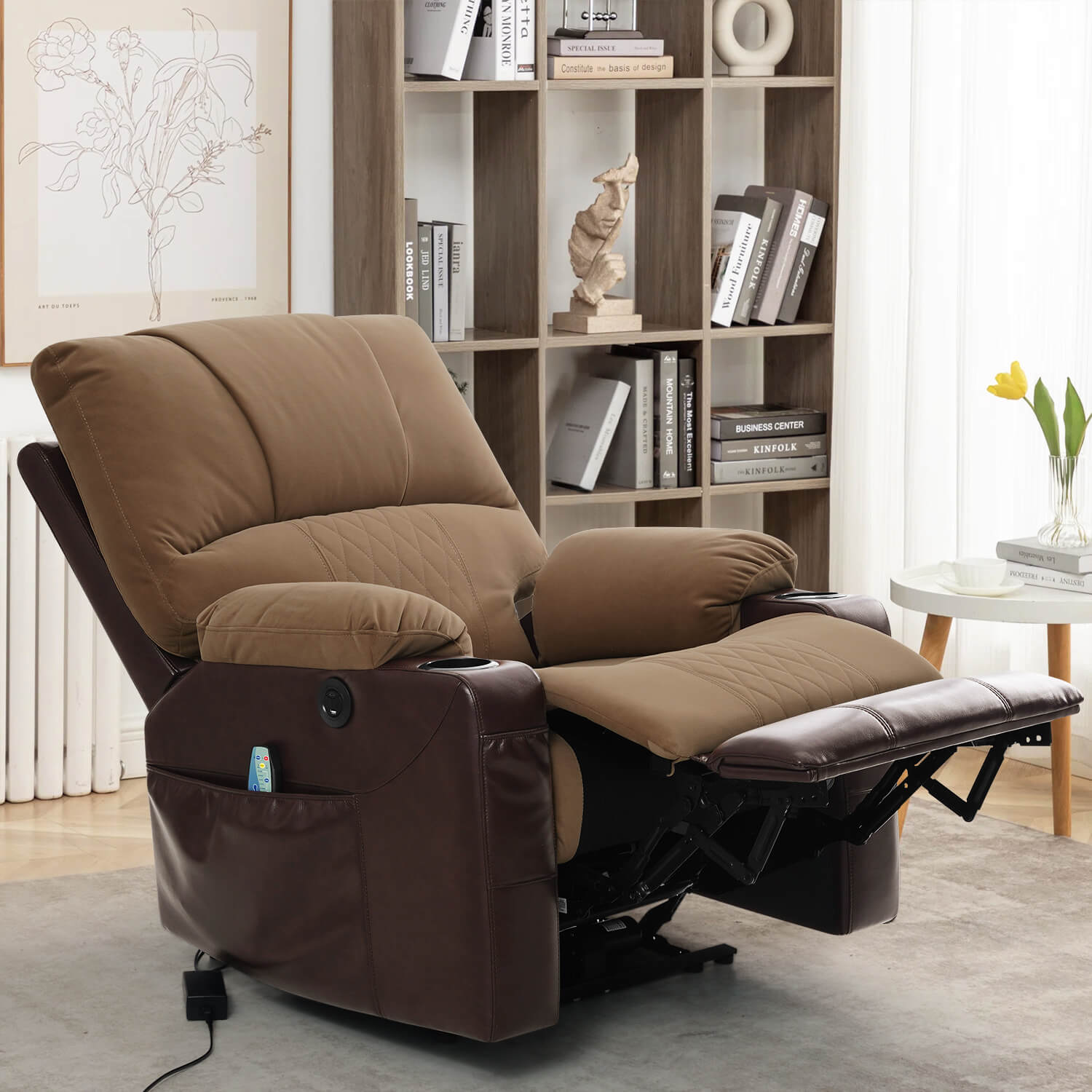 Power Recliner Chair with Heat and Massage Wall Hugger