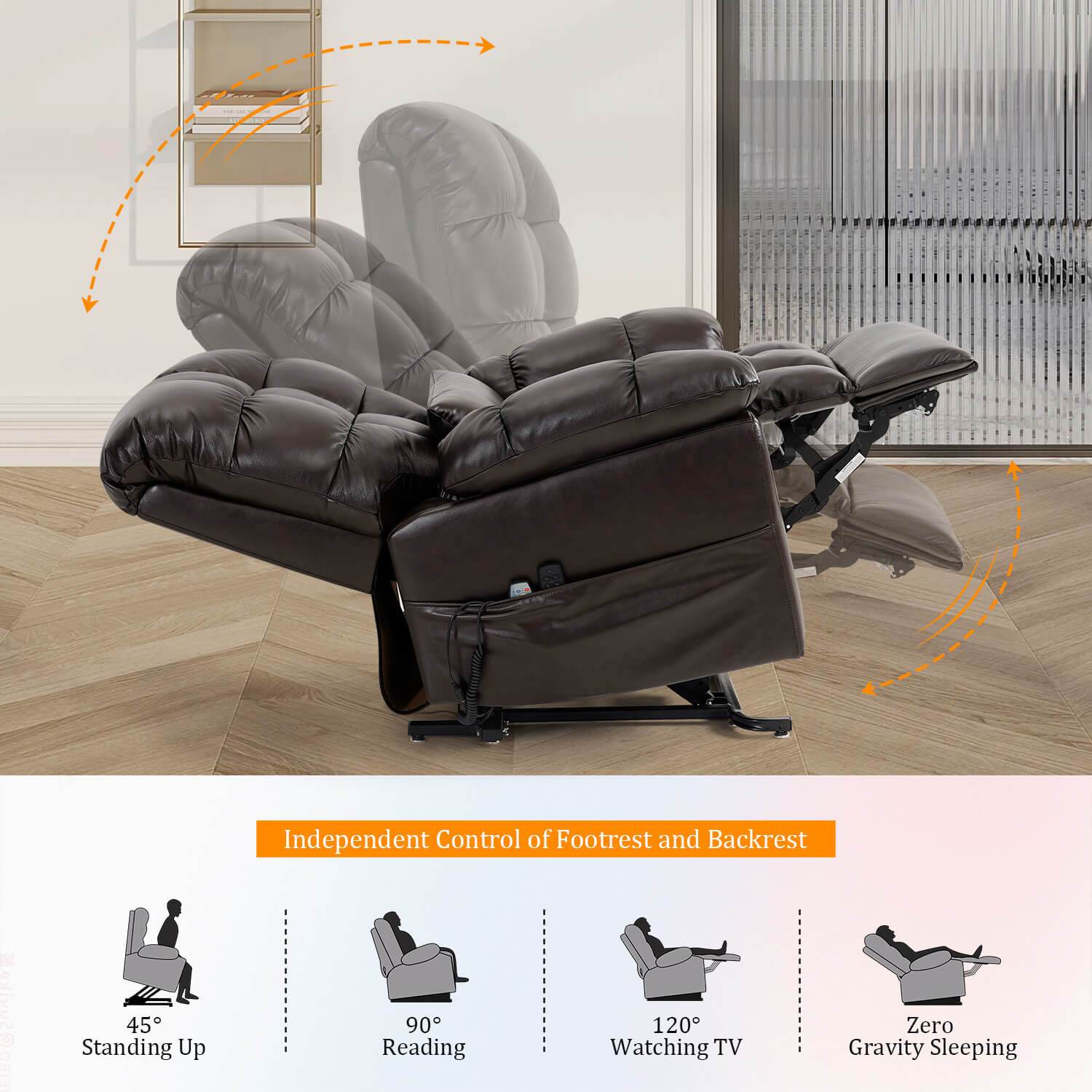 Soulout Three Motor Zero Gravity Lift Recliner Chair Infinite Position
