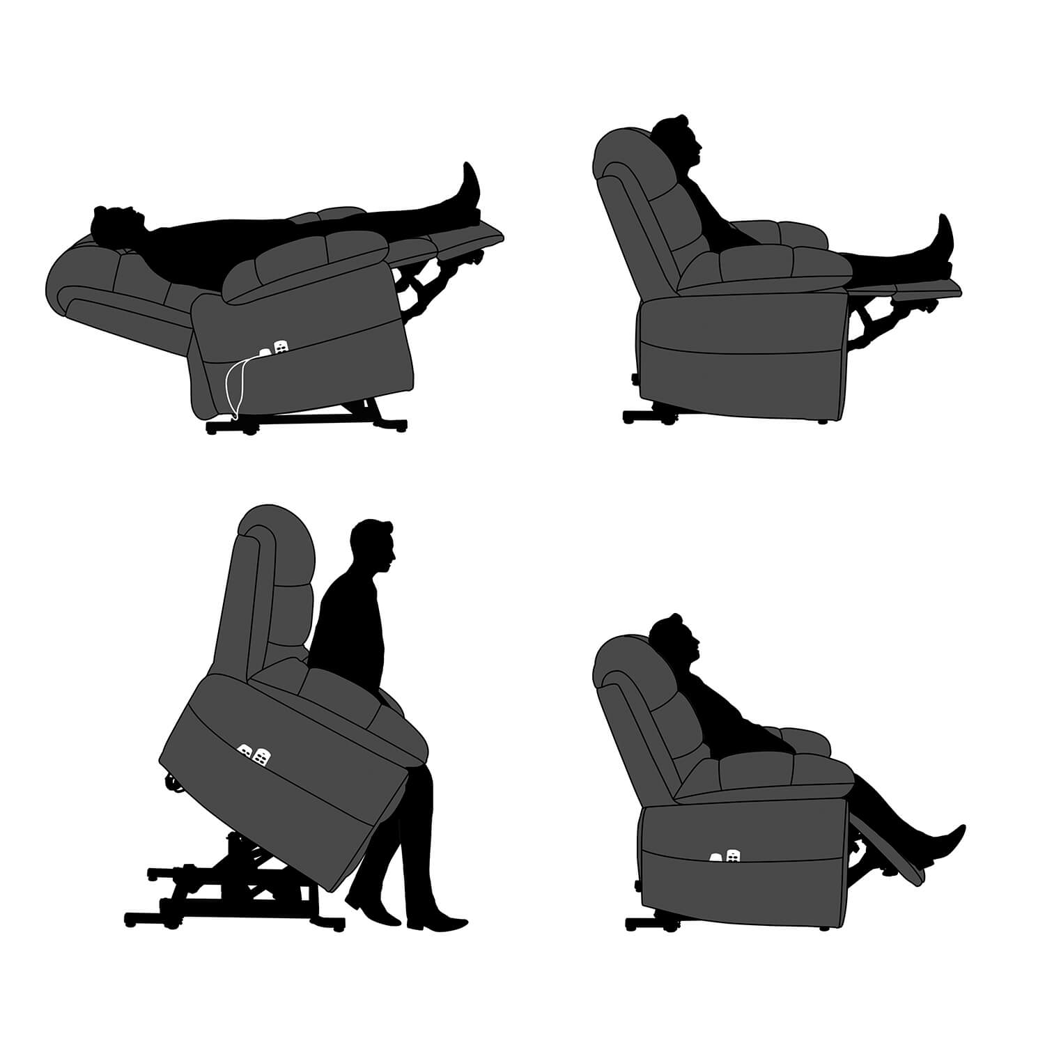 Soulout Three Motor Zero Gravity Lift Recliner Chair Angle Adjustment