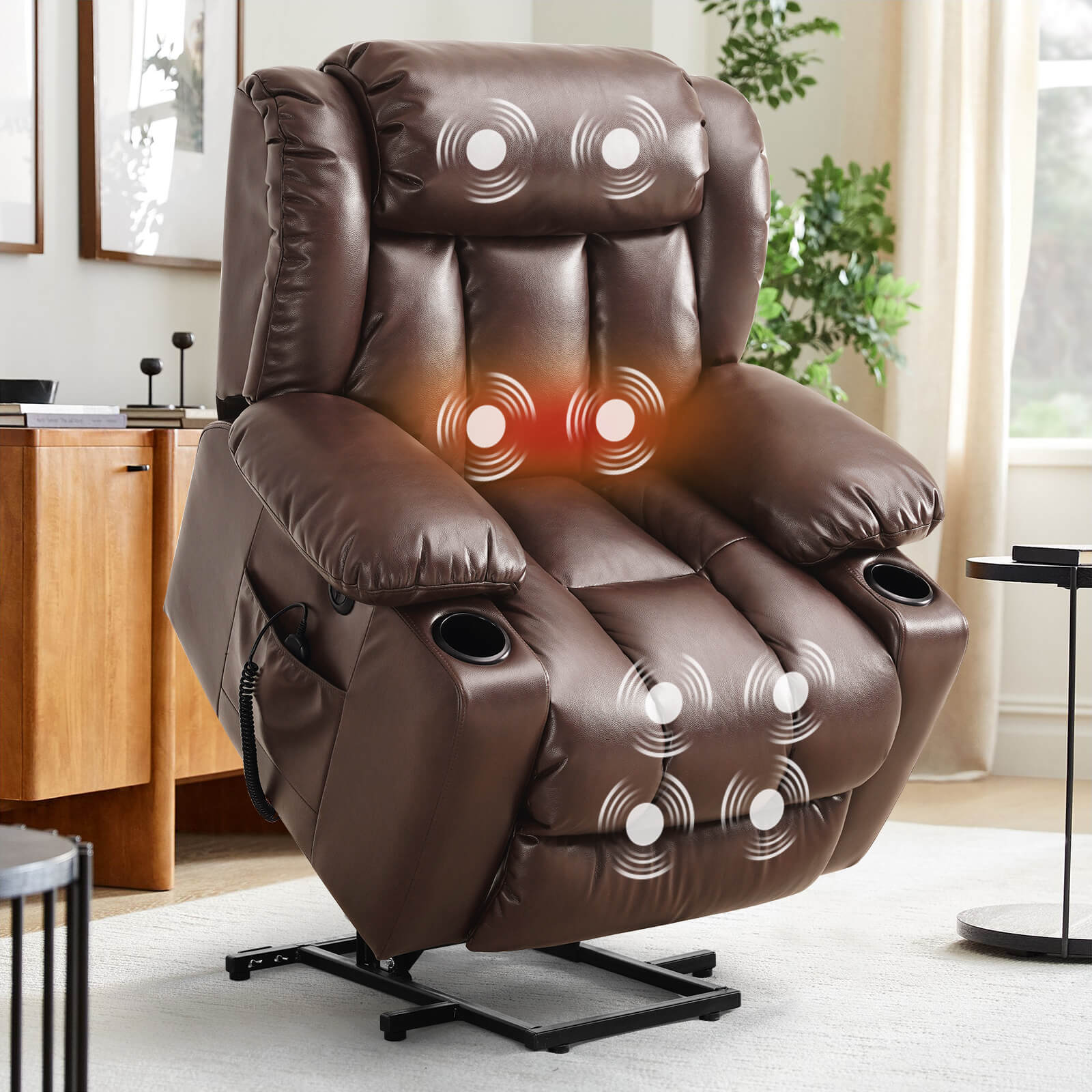 Large Lift Recliner Chair with Heat and Massage