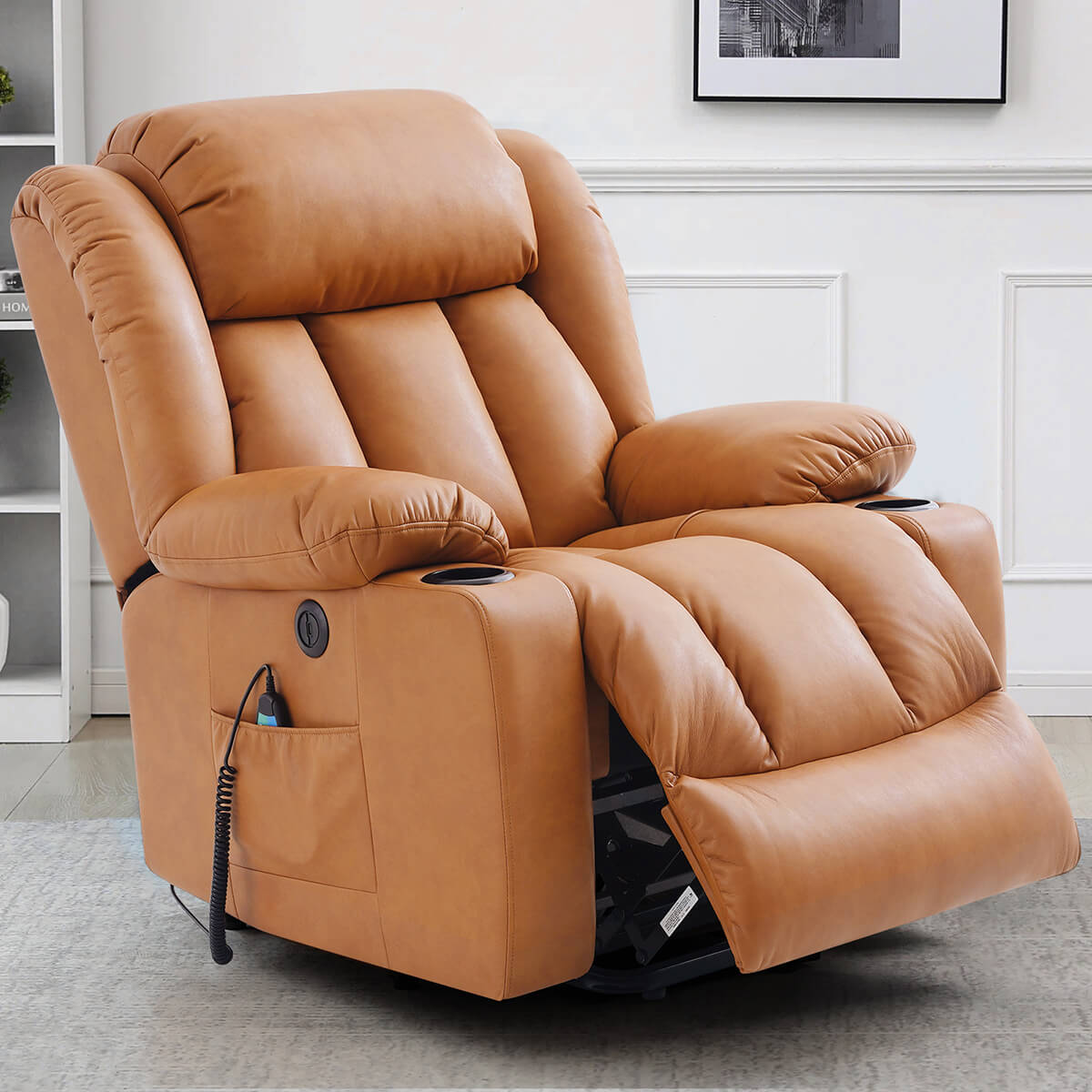 Soulout Luxury Lift Chair Recliner with Heat and Massage orange