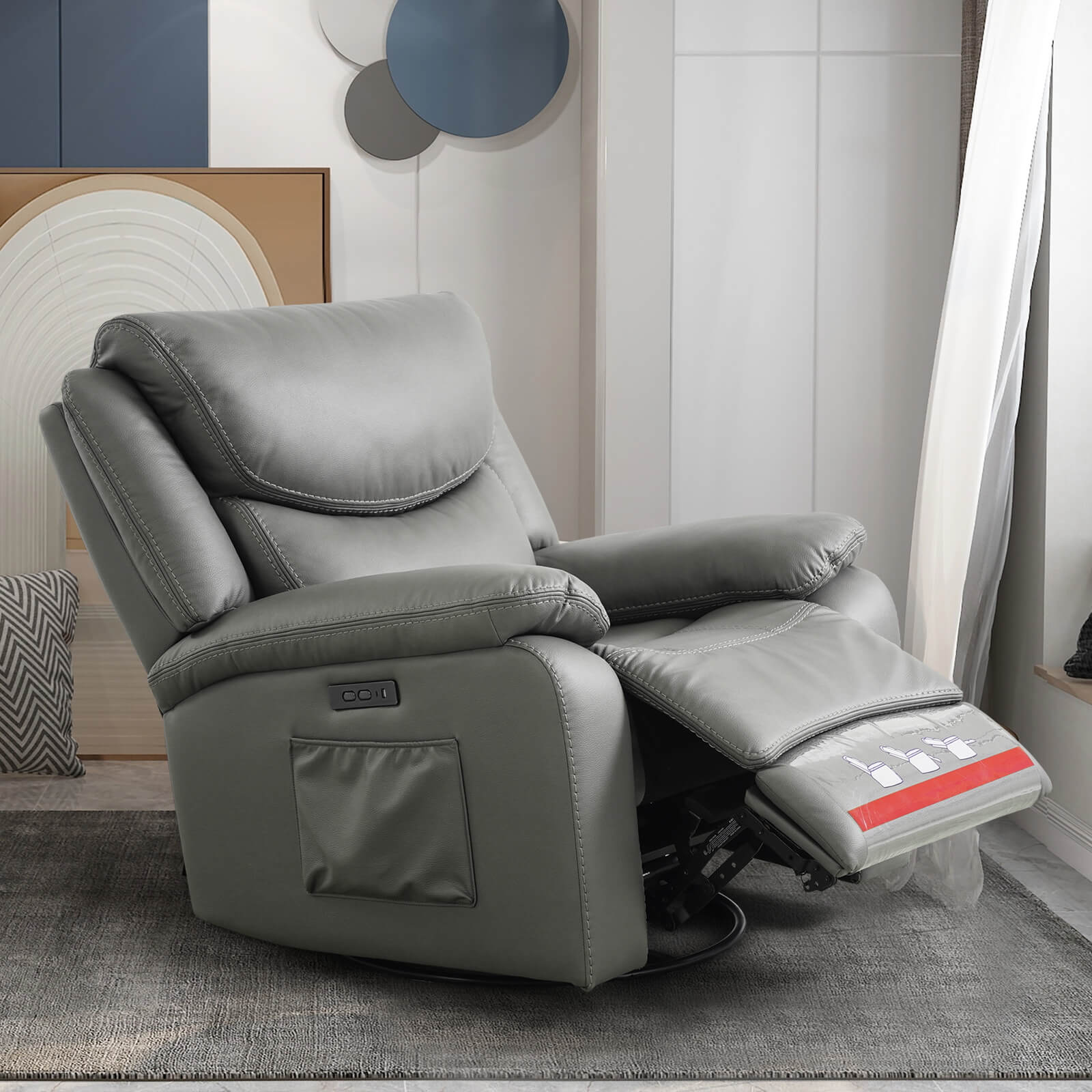 Power swivel discount rocker recliner chair