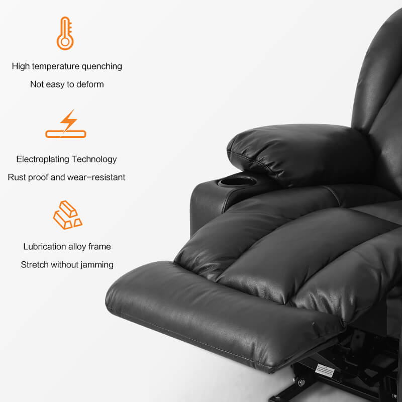 black lift chairs footrest