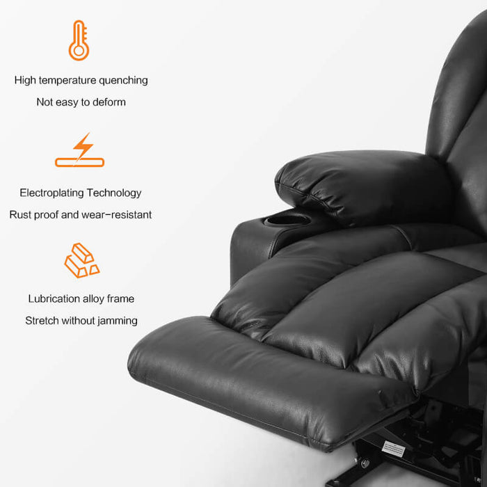 Power Lift Chair Recliners with Heat and Massage Black Color