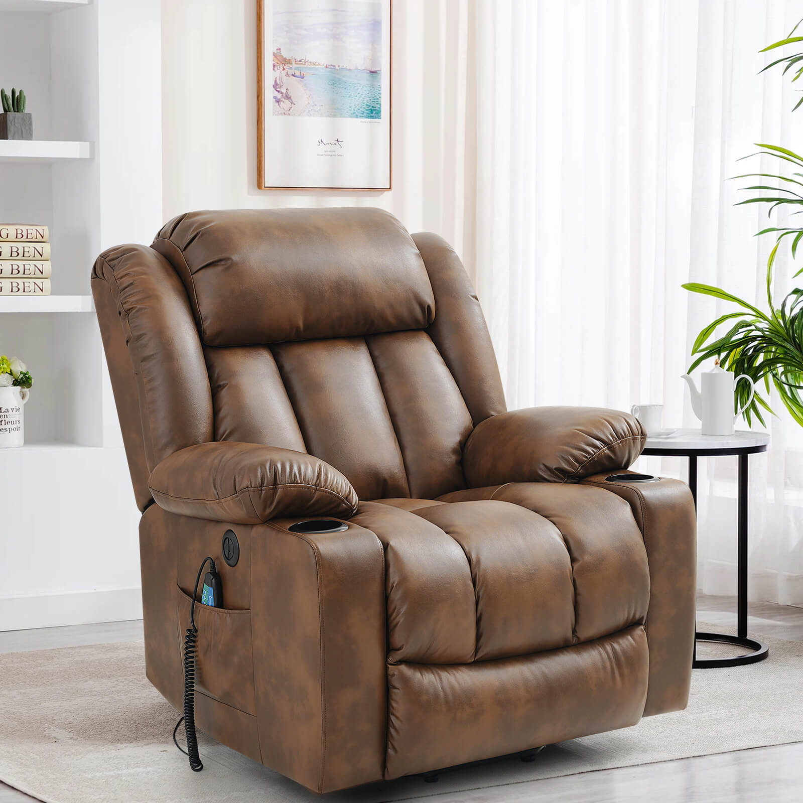 soulout power lift chair recliners for elderly light brown