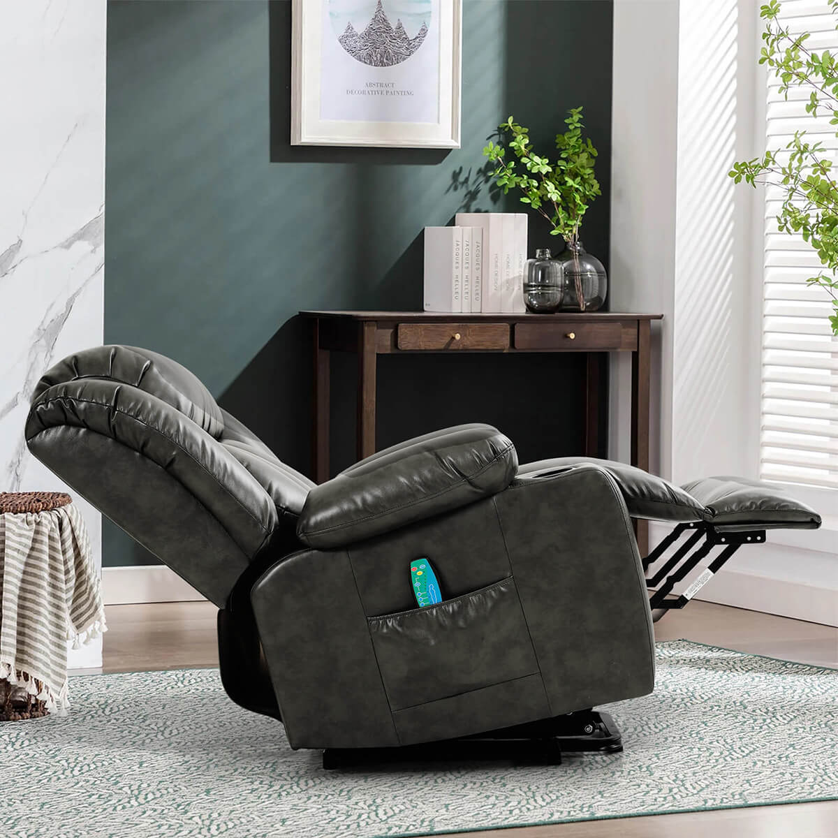 soulout power lift chair recliners with heat and massage grey color